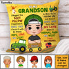 Personalized Gift For Grandson To My Grandson Tractor Theme Pillow 30846 1