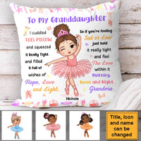 Personalized Gift For Granddaughter Hug This  Ballerina Pillow 30847 thumb 1