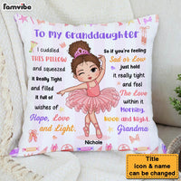 Personalized Gift For Granddaughter Hug This  Ballerina Pillow 30847 thumb 1