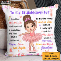 Personalized Gift For Granddaughter Hug This  Ballerina Pillow 30847 thumb 1