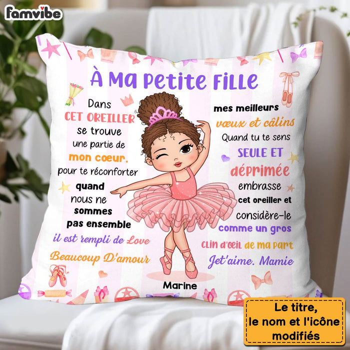 Personalized Gift For Granddaughter Hug This  Ballerina French Pillow 30848 1