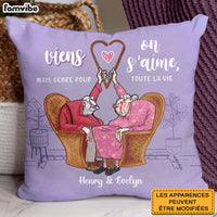 Personalized French Couple Gift Viens On S'aime, Mais Genre Pour Toute La Vie Pillow 30850 thumb 1