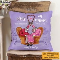 Personalized French Couple Gift Viens On S'aime, Mais Genre Pour Toute La Vie Pillow 30850 thumb 1
