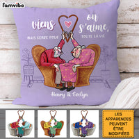 Personalized French Couple Gift Viens On S'aime, Mais Genre Pour Toute La Vie Pillow 30850 thumb 1