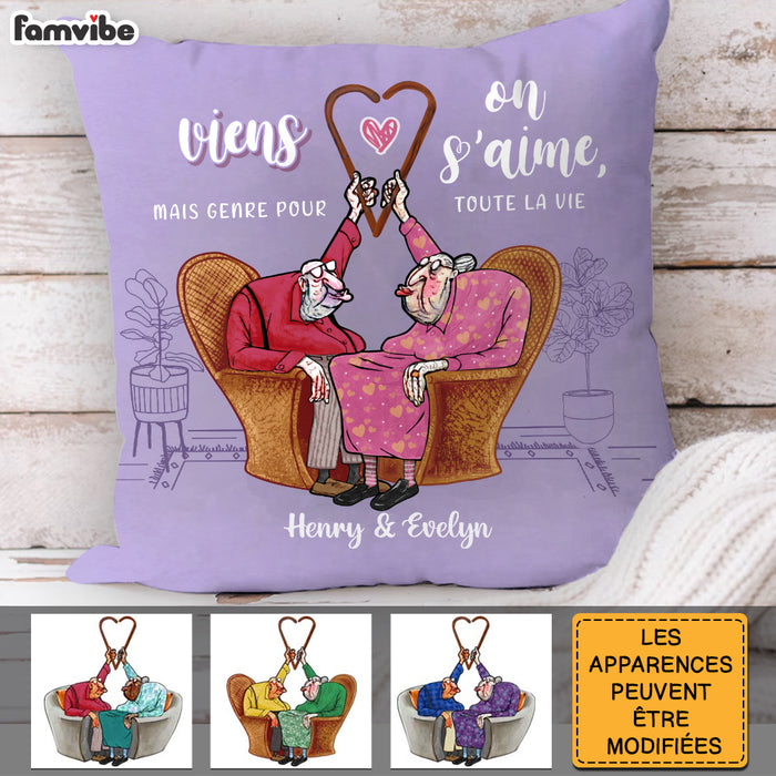 Personalized French Couple Gift Viens On S'aime, Mais Genre Pour Toute La Vie Pillow 30850 1