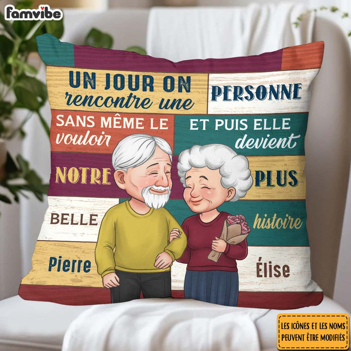 Personalized French Couple Gift Notre Plus Belle Histoire Pillow 30866 1