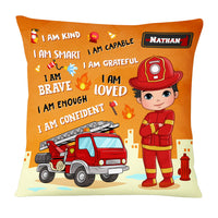 Personalized Gift For Grandson I Am Kind Firefighter Pillow 30873 thumb 1