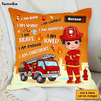 Personalized Gift For Grandson I Am Kind Firefighter Pillow 30873 thumb 1