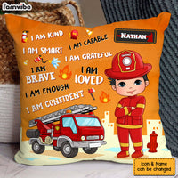 Personalized Gift For Grandson I Am Kind Firefighter Pillow 30873 thumb 1