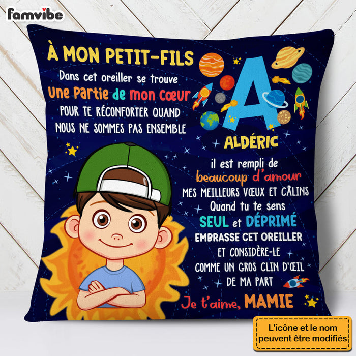 Personalized Gift For Grandson Galaxy French Hug This Pillow 30877 1