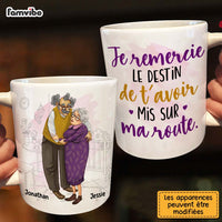 Personalized French Couple Gift Je Remercie Le Destin De T'avoir Mis Sur Ma Route Mug 30879 thumb 1