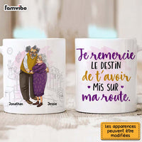 Personalized French Couple Gift Je Remercie Le Destin De T'avoir Mis Sur Ma Route Mug 30879 thumb 1