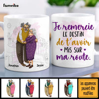 Personalized French Couple Gift Je Remercie Le Destin De T'avoir Mis Sur Ma Route Mug 30879 thumb 1