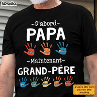 Personalized First Dad Now Grandpa French Hand Prints Shirt - Hoodie - Sweatshirt 30886 thumb 1