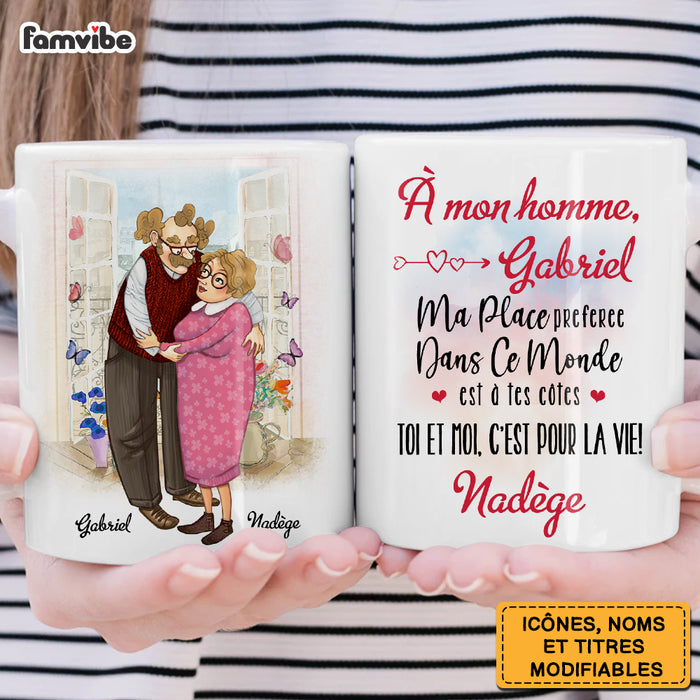 Personalized French Ma Place Préférée Dans Ce Monde Est À Tes Côtés Mug 30889 1