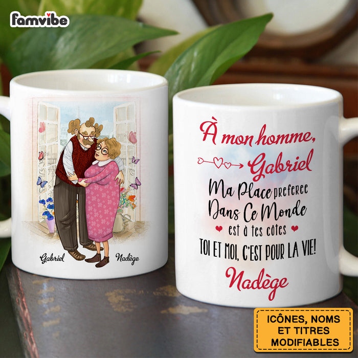 Personalized French Ma Place Préférée Dans Ce Monde Est À Tes Côtés Mug 30889 1