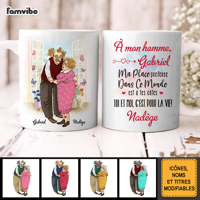 Personalized French Ma Place Préférée Dans Ce Monde Est À Tes Côtés Mug 30889 1
