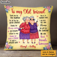 Personalized Gift For Old Friends Thank You For The Laughter Pillow 30897 thumb 1