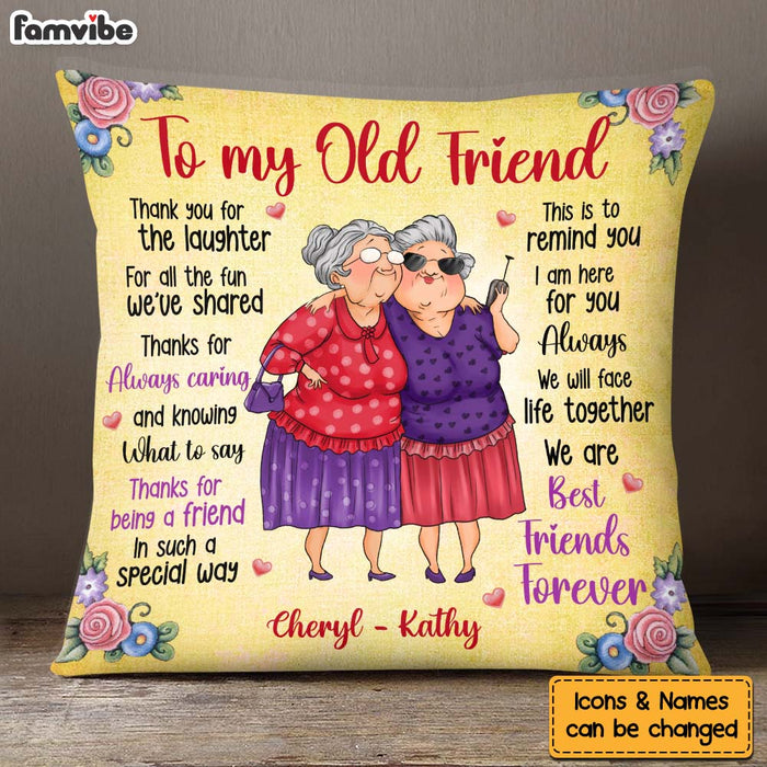 Personalized Gift For Old Friends Thank You For The Laughter Pillow 30897 1