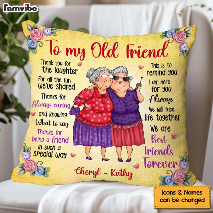 Personalized Gift For Old Friends Thank You For The Laughter Pillow 30897 1