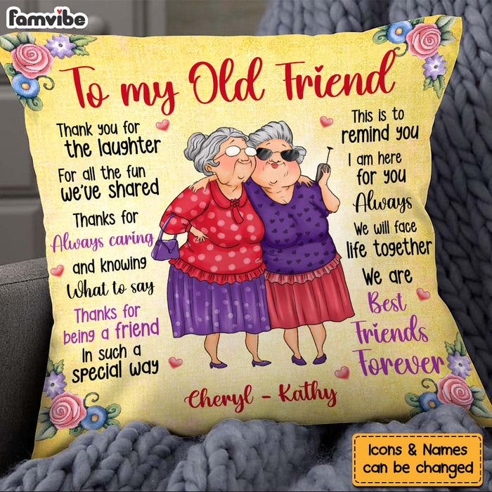 Personalized Gift For Old Friends Thank You For The Laughter Pillow 30897 1