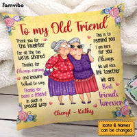 Personalized Gift For Old Friends Thank You For The Laughter Pillow 30897 thumb 1