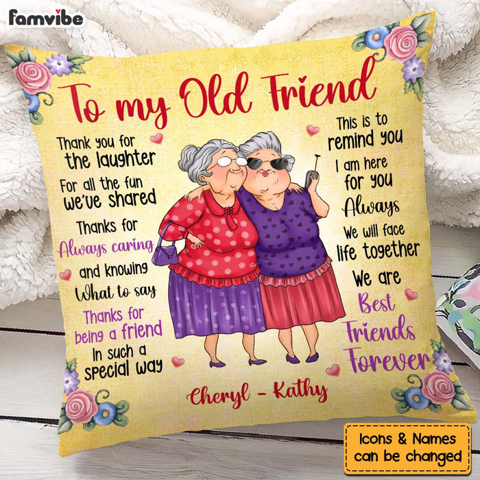 Personalized Gift For Old Friends Thank You For The Laughter Pillow 30897 1