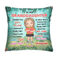 Personalized Granddaughter Gift To My Granddaughter Garden Theme Pillow 30899 thumb 1