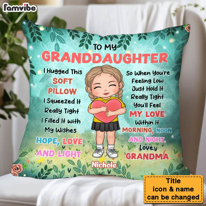 Personalized Granddaughter Gift To My Granddaughter Garden Theme Pillow 30899 1