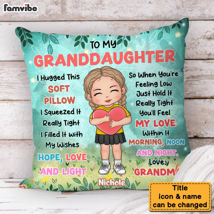 Personalized Granddaughter Gift To My Granddaughter Garden Theme Pillow 30899 1