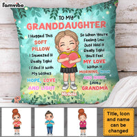 Personalized Granddaughter Gift To My Granddaughter Garden Theme Pillow 30899 thumb 1