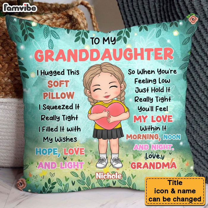 Personalized Granddaughter Gift To My Granddaughter Garden Theme Pillow 30899 1