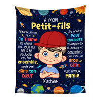 Personalized Gift For Grandson French Couverture à Mon Petit Blanket 30909 thumb 1
