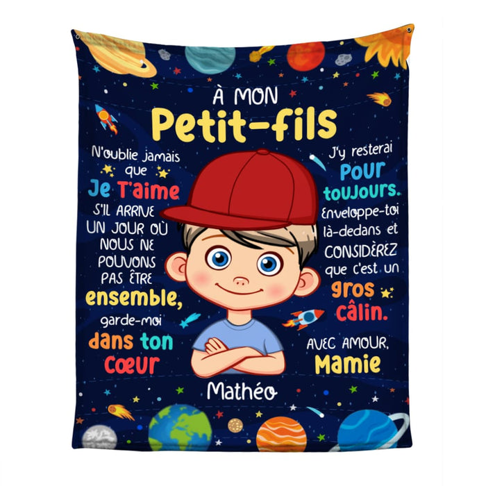 Personalized Gift For Grandson French Couverture à Mon Petit Blanket 30909 1