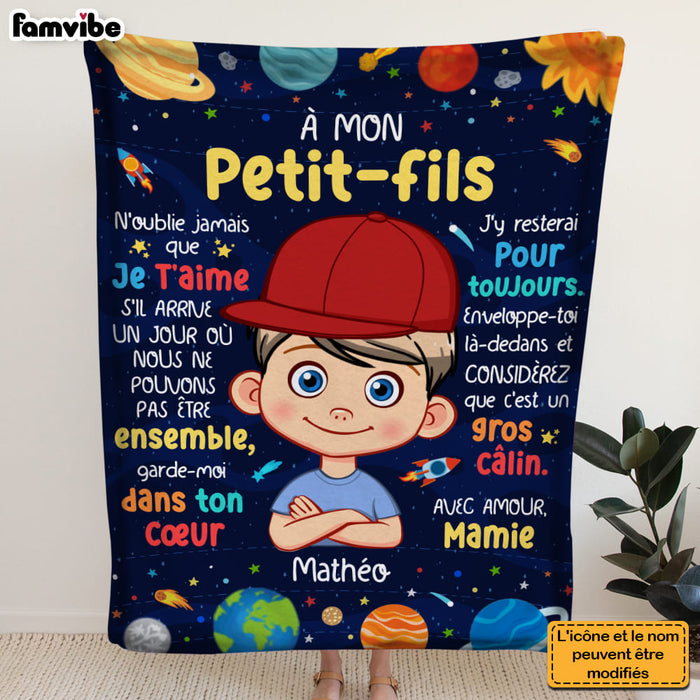 Personalized Gift For Grandson French Couverture à Mon Petit Blanket 30909 1