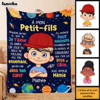 Personalized Gift For Grandson French Couverture à Mon Petit Blanket 30909 thumb 1