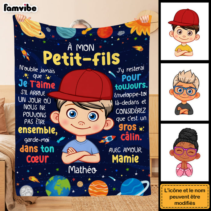 Personalized Gift For Grandson French Couverture à Mon Petit Blanket 30909 1
