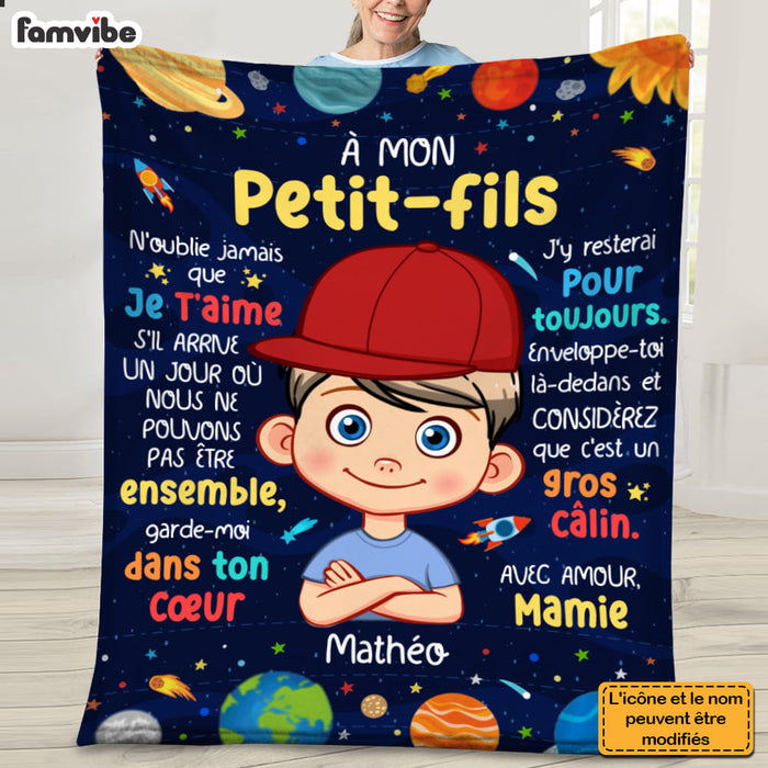 Personalized Gift For Grandson French Couverture à Mon Petit Blanket 30909 1
