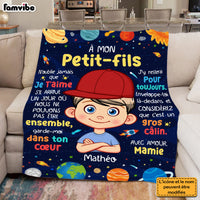 Personalized Gift For Grandson French Couverture à Mon Petit Blanket 30909 thumb 1