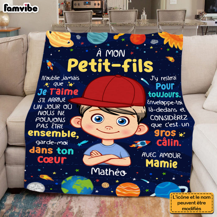Personalized Gift For Grandson French Couverture à Mon Petit Blanket 30909 1