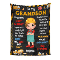 Personalized Gift For Grandson Construction Hug This Blanket 30919 thumb 1