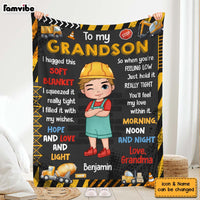 Personalized Gift For Grandson Construction Hug This Blanket 30919 thumb 1