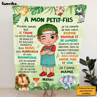 Personalized Gift For Grandson French Woodland Animals Blanket 30925 thumb 1