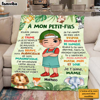 Personalized Gift For Grandson French Woodland Animals Blanket 30925 thumb 1