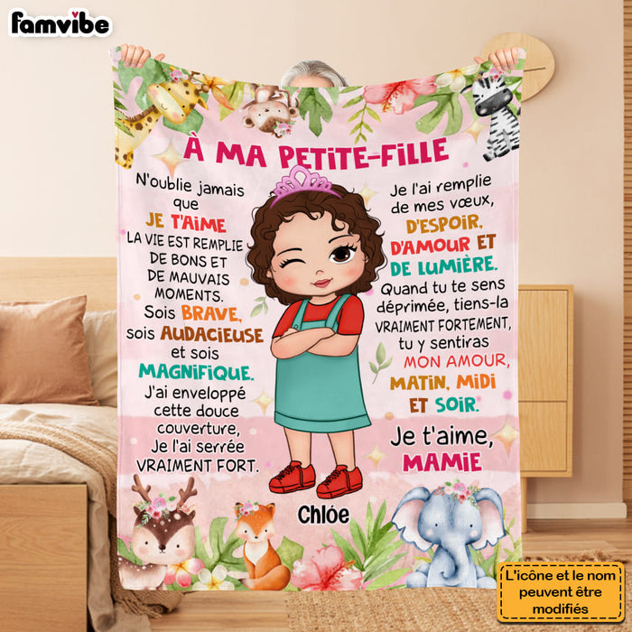 Personalized Gift For Grandson French Woodland Animals Blanket 30925 1