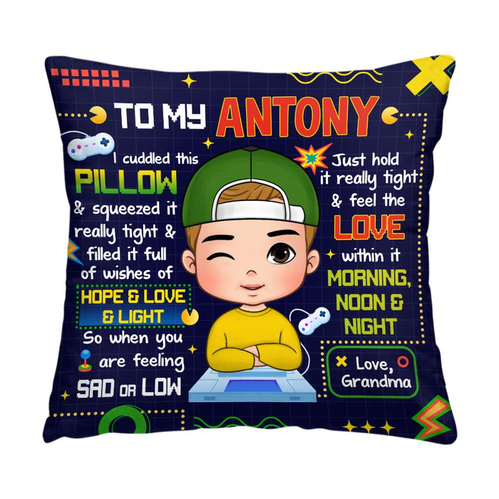 Personalized Grandson Gift To My Grandson Game Theme Pillow 30930 1