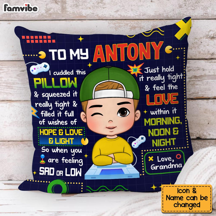 Personalized Grandson Gift To My Grandson Game Theme Pillow 30930 1