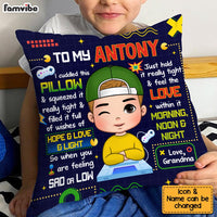 Personalized Grandson Gift To My Grandson Game Theme Pillow 30930 thumb 1