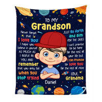 Personalized Gift For Grandson Aim For The Skies Blanket 30934 thumb 1