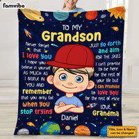 Personalized Gift For Grandson Aim For The Skies Blanket 30934 thumb 1